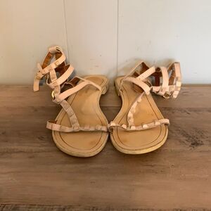 Rebecca Minkoff Nude Studded Gladiator Sandals Size 6.5